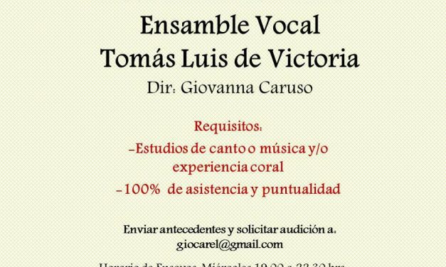 Audiciones cantantes y coralistas con experiencia en Santiago