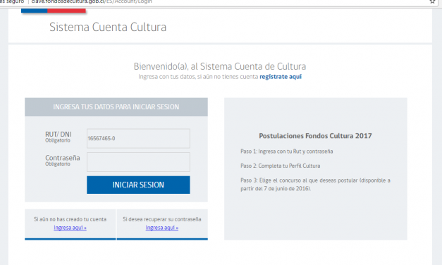 Cómo completar el Perfil Cultura – Fondos de Cultura 2018