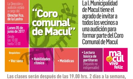 Audiciones para integrar Coro Comunal de Macul