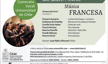 Camerata Vocal Universidad de Chile invita a la Temporada Coral de Música Francesa