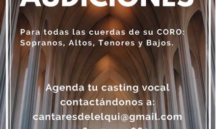 Audiciones Cantantes para Estudio Vocal Cantares Del Elqui