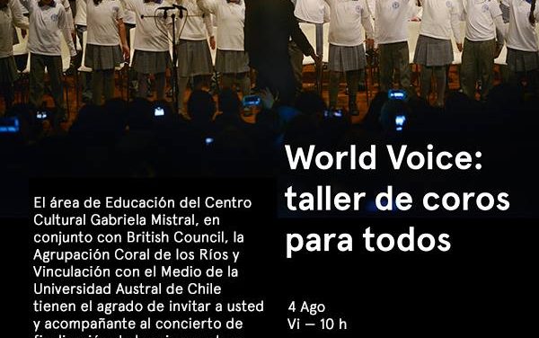 Agrupación Coral de los Ríos invita a concierto de clausura “World Voices: Coros para todos”