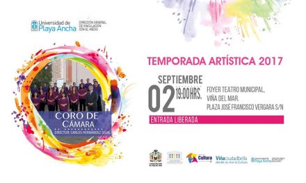 Coro de Cámara de la Universidad de Playa Ancha presenta Concierto Temporada Artística 2017