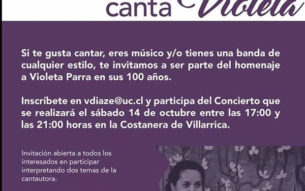 Concierto Participativo “Villarrica canta a Violeta”