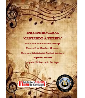 FEDECOR invita a participar en Encuentro Coral “Cantando a Violeta”