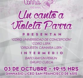 Concierto Coral “Un Canto a Violeta Parra” en Región de Bío-Bío