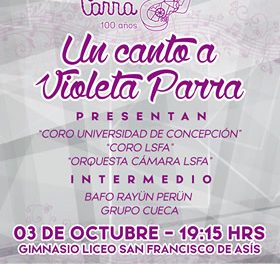 Concierto Coral “Un Canto a Violeta Parra” en Región de Bío-Bío