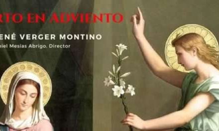 Invitación de concierto de adviento de la Coral René Verger Montino