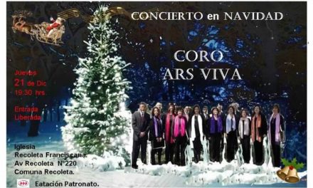 Coro ArsViva invita a Concierto de Navidad