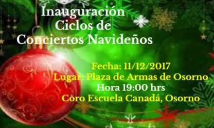 Coro Escuela Canadá invita a la Inauguración de Ciclos de Conciertos Navideños