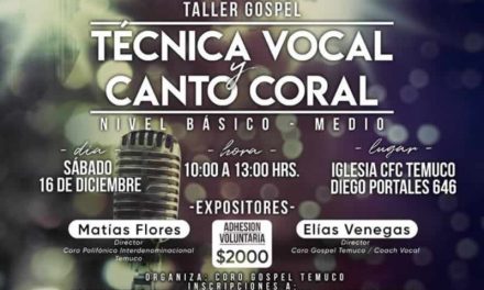 Taller Gospel: Técnica Vocal y Canto Coral en Temuco