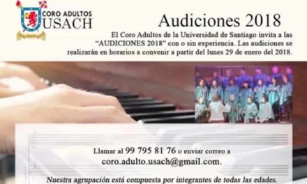 Coro USACH invita a audiciones 2018