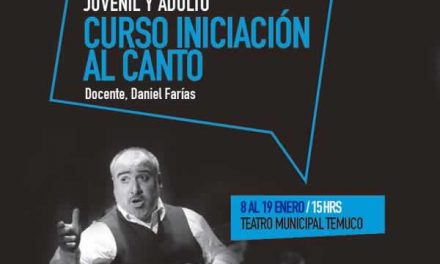 Curso Iniciación al Canto en Teatro Municipal Temuco