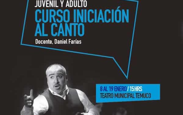 Curso Iniciación al Canto en Teatro Municipal Temuco