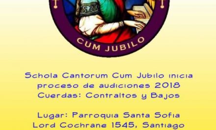 Audiciones Schola Cantorum Cum Jubilo