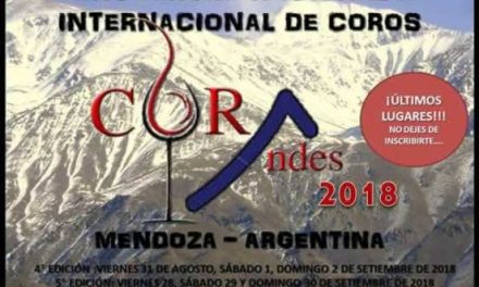 Encuentro Nacional e Internacional de Coros CorAndes 2018 en Argentina