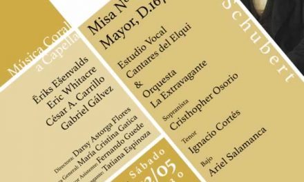 Fundación Artístico Coral Cantares invita a Concierto “Misa N°2 en Sol Mayor D.167 de Franz Schubert y Música Coral a Capella”