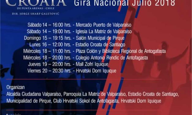 Gira Nacional Julio 2018 Coro del Club Croata