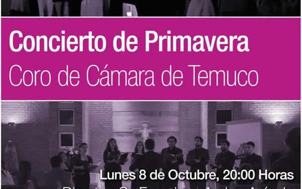 Coro de Cámara Temuco invita a Concierto de Primavera