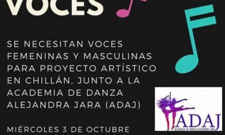 Audición de voces para proyecto artístico en Chillán
