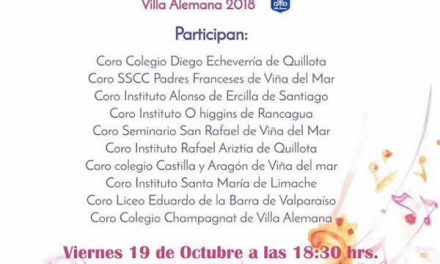 Cuarto Encuentro de Coros Colegio Marista Champagnat, Villa Alemana 2018