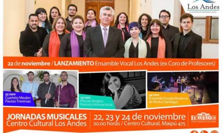 Ensamble Vocal Los Andes se presentará en Jornadas Musicales de su ciudad