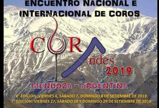 Encuentro Nacional e Internacional de Coros CorAndes 2019, Mendoza, Argentina