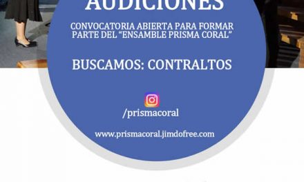 Abierta Audiciones Contraltos para integrar Ensamble Prisma Coral