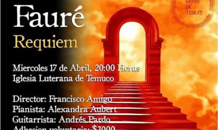 Coro de Cámara de Temuco invita a Concierto Requiem de Fauré 2019