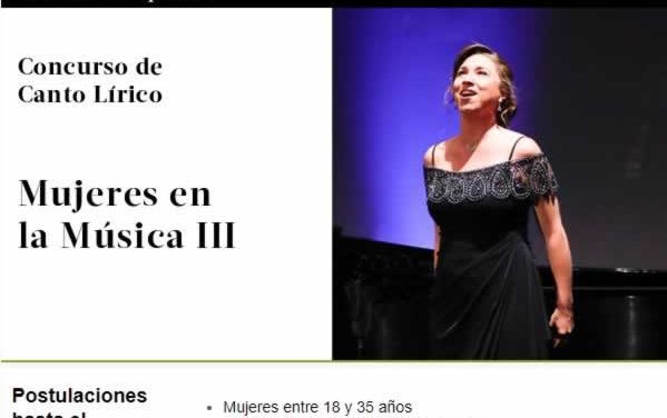 Concurso de Canto Lírico “Mujeres en la Música III”