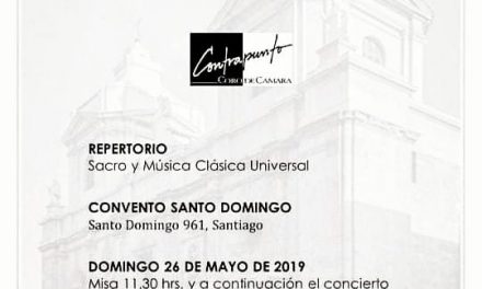 Coro de Cámara Contrapunto invita a Concierto Coral Día del Patrimonio Cultural 2019