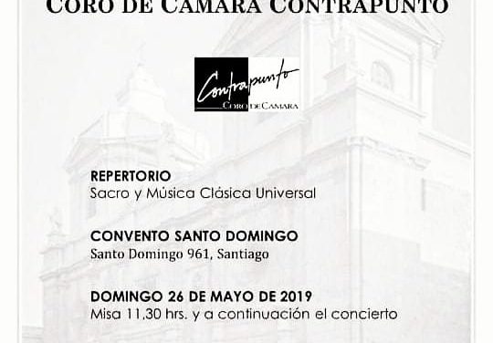 Coro de Cámara Contrapunto invita a Concierto Coral Día del Patrimonio Cultural 2019