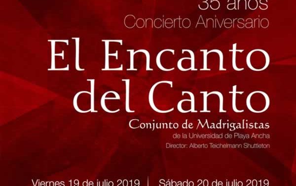 Conjunto de Madrigalistas de la U. de Playa Ancha invita a Concierto Aniversario “El Encanto del Canto”
