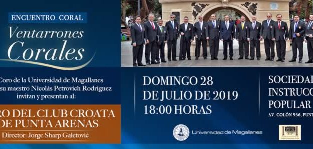 El Coro del Club Croata de Punta Arenas se presentará en los “Ventarrones Corales” 2019