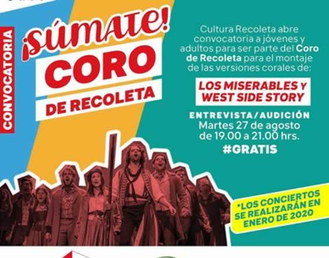 Convocatoria ¡Súmate! al Coro de Recoleta