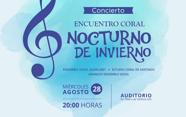 Extensión Cultural Sede Santiago de la Universidad Autónoma de Chile invita al Concierto “Encuentro Nocturno de Invierno”