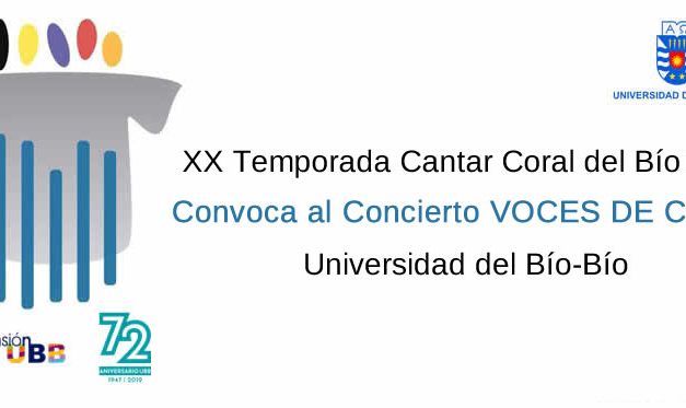 XX Temporada Cantar Coral del Bío Bío convoca a coros a participar en el Concierto Voces de Chile