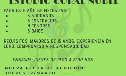 Estudio Coral Ñuble llama a Audiciones 2020 para cantantes