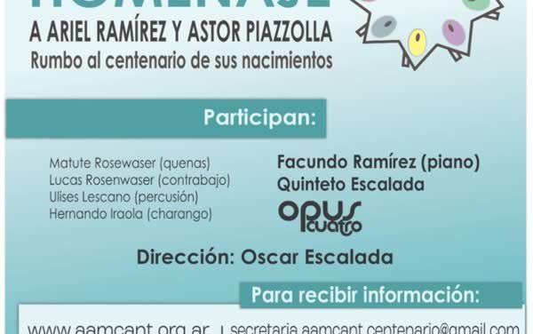 Abierta Convocatoria Coro Virtual Homenaje a Ariel Ramírez y Astor Piazzolla