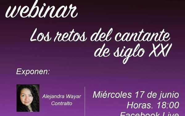 Centro Cultural UPB invita a Webinar “Los retos del cantante del siglo XXI”