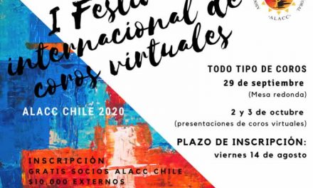 ALACC Chile desarrollará el I Festival internacional de coros virtuales
