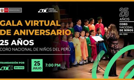 El Coro de Niños del Teatro Municipal de Temuco participará en la Gala virtual por el 25 Aniversario del Coro Nacional de Niños del Perú