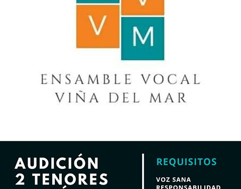 Ensamble Vocal Viña del Mar llama a audiciones para voces masculinas