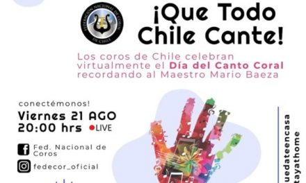 FEDECOR invita a los coros de Chile a participar en la celebración virtual del Día del Canto Coral