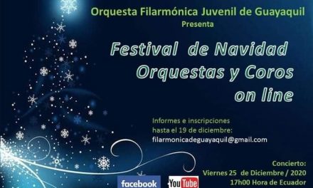 La Orquesta Filarmónica Juvenil de Guayaquil invita a formar parte del Festival de Navidad Orquestas y Coros on line