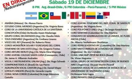 La Red Coral Argentina invita a Concierto “Un Canto en Navidad 2020”